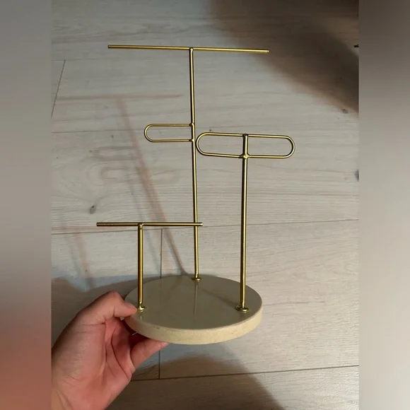 New Gold marble Jewerly stand organizer - Picture 1 of 3